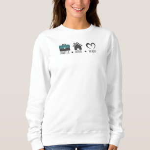 Sudadera Hustle, Home, Heart : Motivacional Diseño Moderno