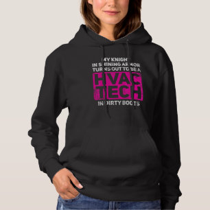Sudadera Hvac Tech Technician Girlfriend Wife Vintage