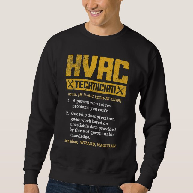Sudadera HVAC Technician  Graphic Distressed (Anverso)