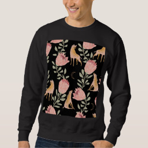 Sudadera Hyena y Protea: Patrón de cosecha oscura