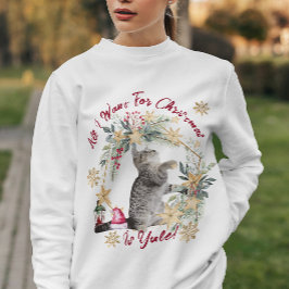 Sudadera Hygge Yule Cat Navidades acogedoras mujeres