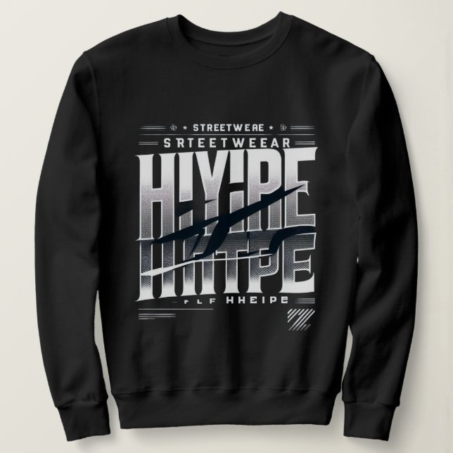 Sudadera Hype Streetwear Typography Design – Bold Urban Bla (Anverso del diseño)