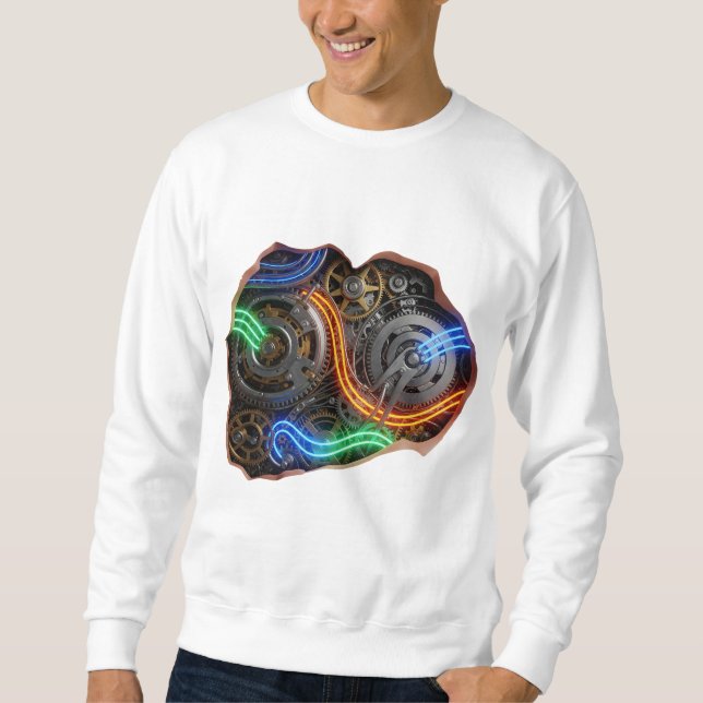 Sudadera Hyper-Realistic Cybernetic 3D Mechanical (Anverso)