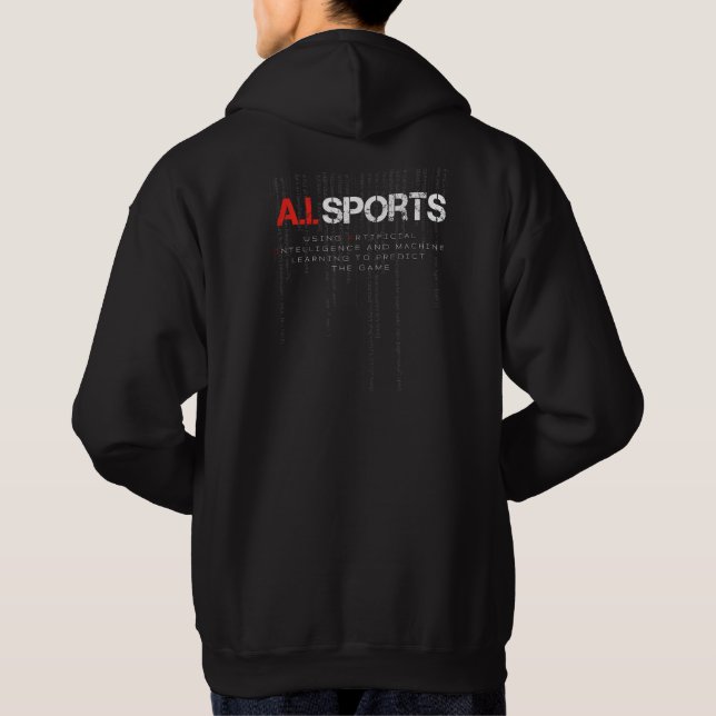 Sudadera I.A. Carcasa negra deportiva (Reverso)