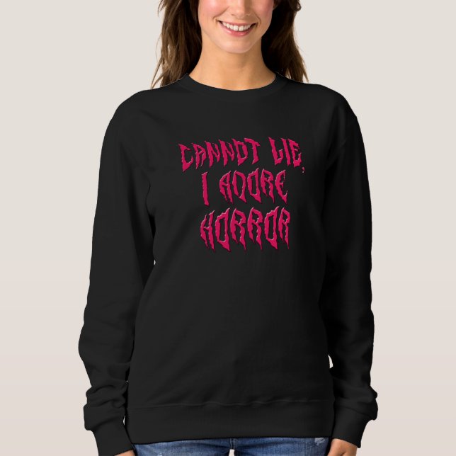 Sudadera I Adore Horror (Pink Text) (Anverso)