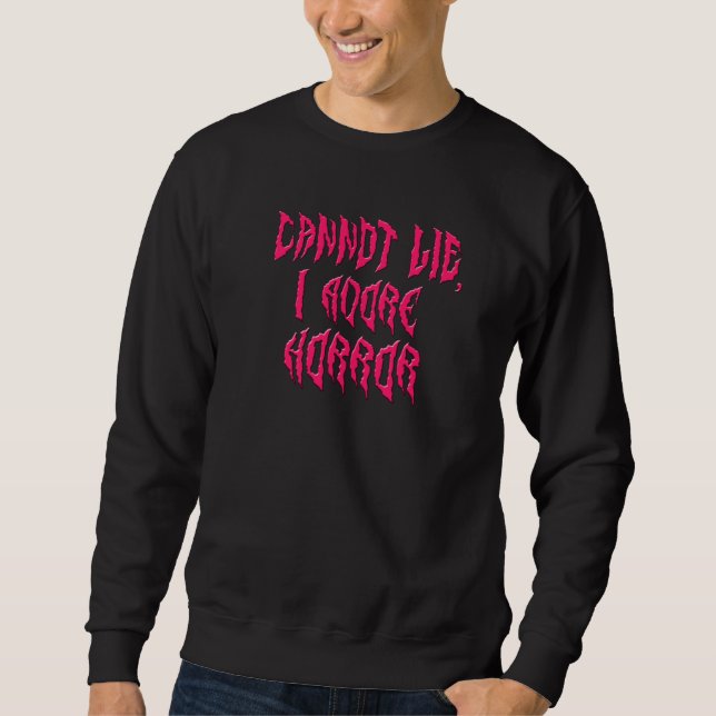 Sudadera I Adore Horror (Pink Text) (Anverso)