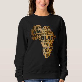Sudadera I Am Black History Africa Map Black Pride Men Wome