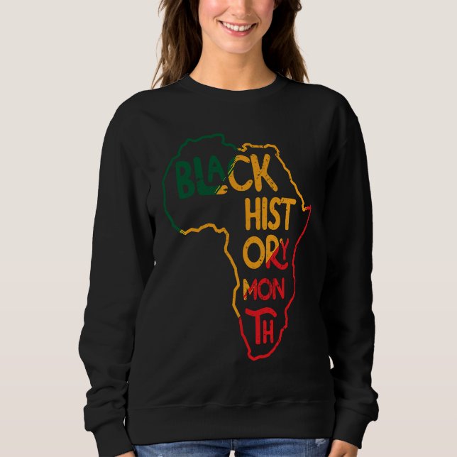 Sudadera I Am Black History African American Map (Anverso)