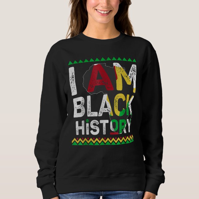 Sudadera I Am Black History Month African American Pride Ce (Anverso)