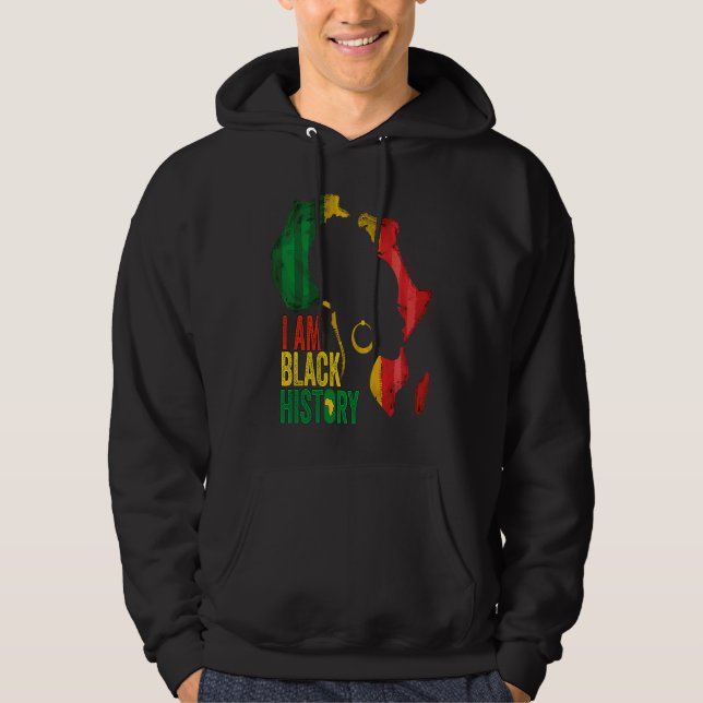 Sudadera I AM BLACK HISTORY Women Girls Black Queen Month H (Anverso)