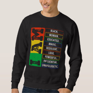 Sudadera I Am Black Woman Educated African Melanin Black Hi