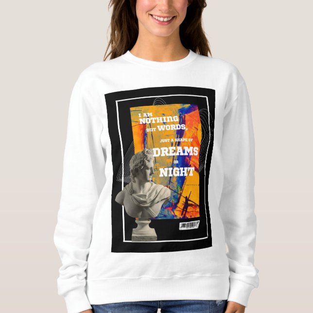 Sudadera I Am Nothing But Words Poetry sweatshirt (Anverso)