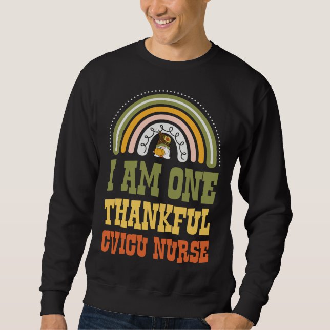 Sudadera I Am One Thankful CVICU Nurse Bohemian Thanksgivin (Anverso)