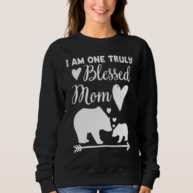 Sudadera I Am One Truly Blessed Mom Bear & Baby Cub Mom (Anverso)