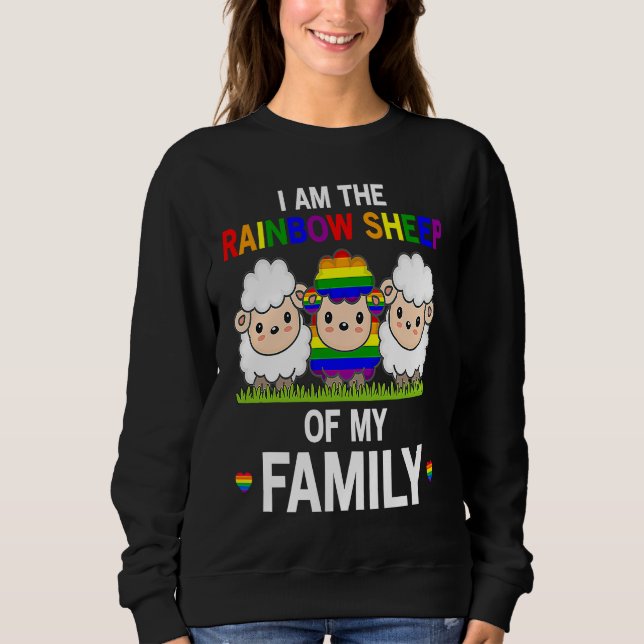 Sudadera I Am The Rainbow Sheep Of My Family  Pride LGBT Fl (Anverso)