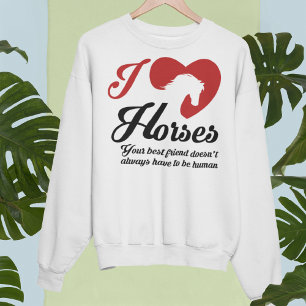Sudadera I Amo/Caballos del Corazón