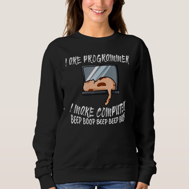Sudadera I are Programador Tecnológico Script Html N (Anverso)