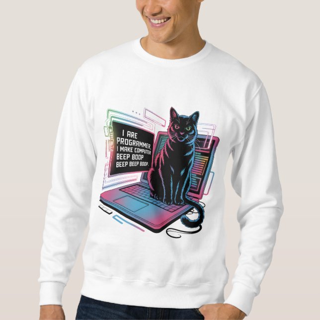 Sudadera I are programmer, I make computer BEEP BOOP BEEP (Anverso)