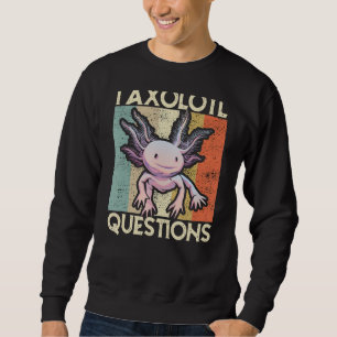 Sudadera i axolotl pregunta Niños jóvenes adultos retro div