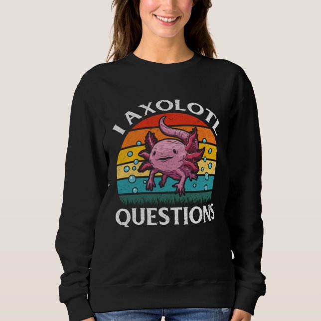Sudadera I Axolotl Questions Kids Boys Girls Cute Axolotl (Anverso)