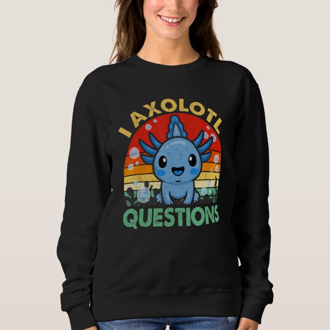Sudadera I Axolotl Questions Shirt Kids Youth Boys Cute Fun (Anverso)