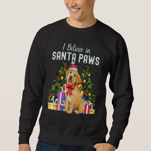 Sudadera I Believe In Santa Paws   Cute Christmas Labrador  (Anverso)