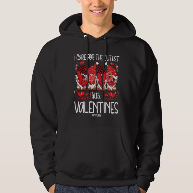 Sudadera I Care For The Cutest Little Valentines Gnomes ICU (Anverso)