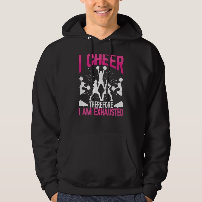 Sudadera I Cheer Therefore I Am Exhausted Backprint Cheerle (Anverso)