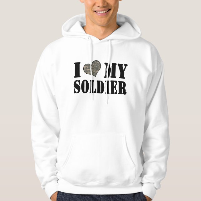 Sudadera I corazón mi soldado (Anverso)