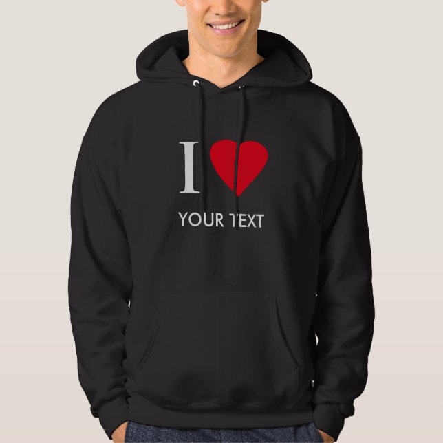Sudadera I CORAZÓN (su texto) (Anverso)
