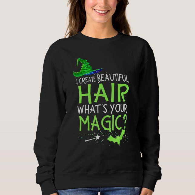 Sudadera I Create Beautiful Hair   Hairstylist Halloween Ou (Anverso)