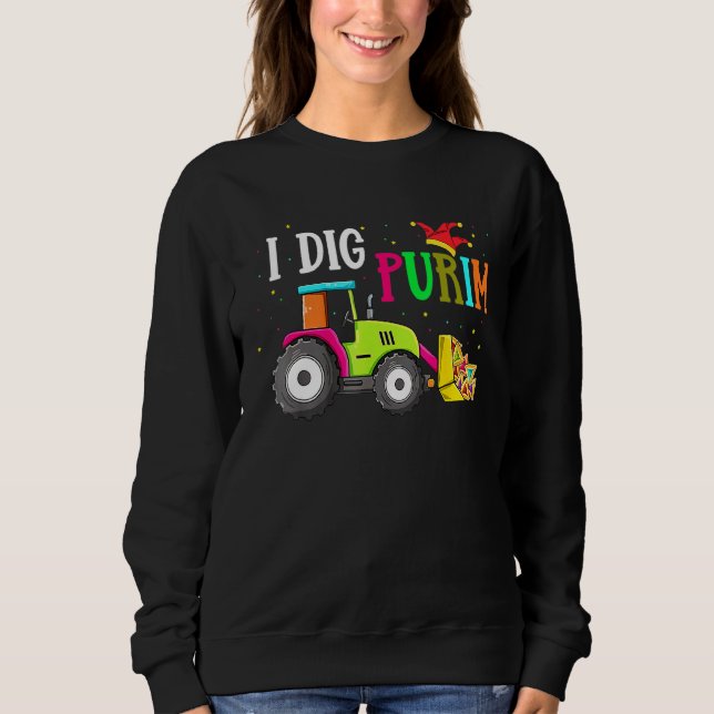 Sudadera I Dig Purim Hamantaschen Tractor Juddlers B (Anverso)