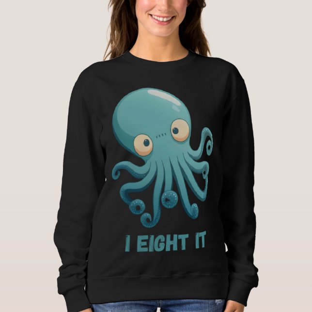 Sudadera I Eight It Octopus Squid Coral Tentacles Calamar   (Anverso)