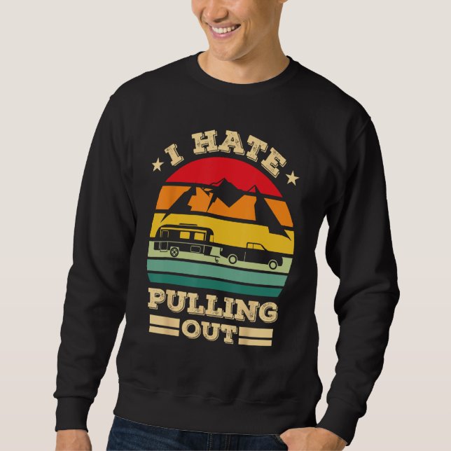 Sudadera I Hate Pulling Out Boating  Retro Boat Captain (Anverso)