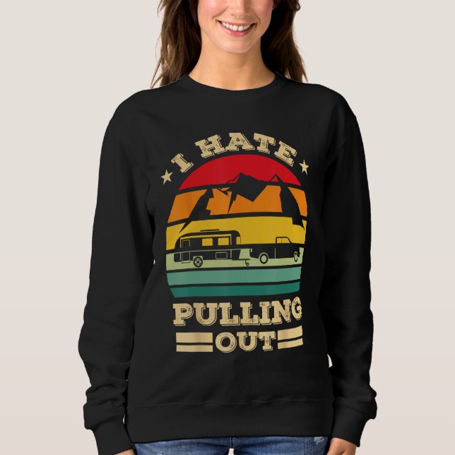 Sudadera I Hate Pulling Out Boating  Retro Boat Captain (Anverso)