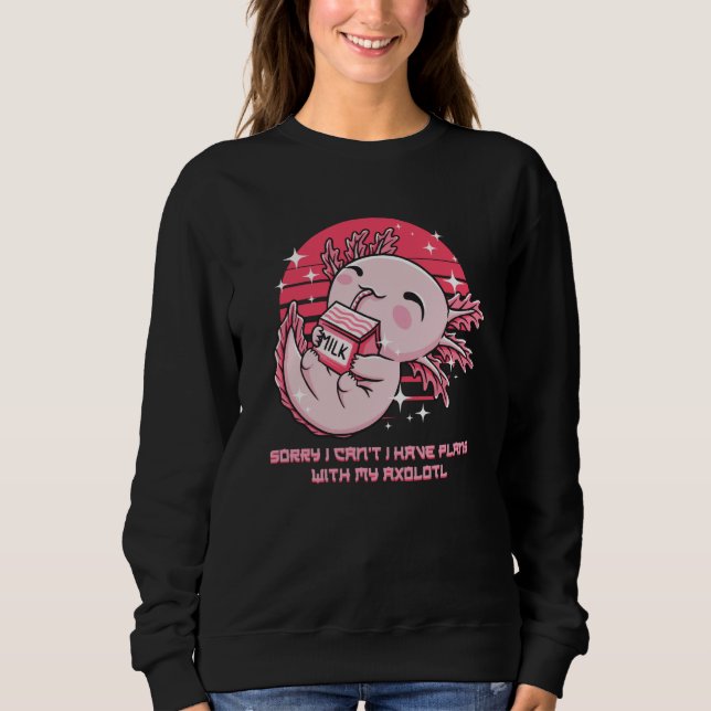 Sudadera I Have Plans with My Axolotl Salamander Introvert (Anverso)