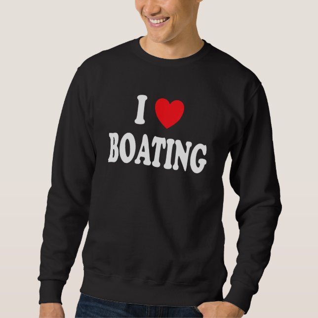 Sudadera I Heart Boating Retro Boating (Anverso)