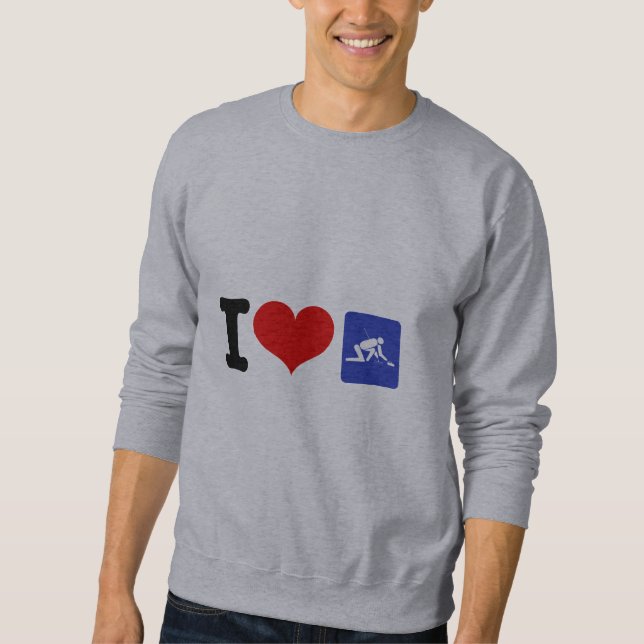 Sudadera I Heart Curling (Anverso)