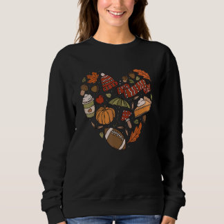 Sudadera I Heart Fall  Love Fall Pumpkin Leaves Thanksgivin
