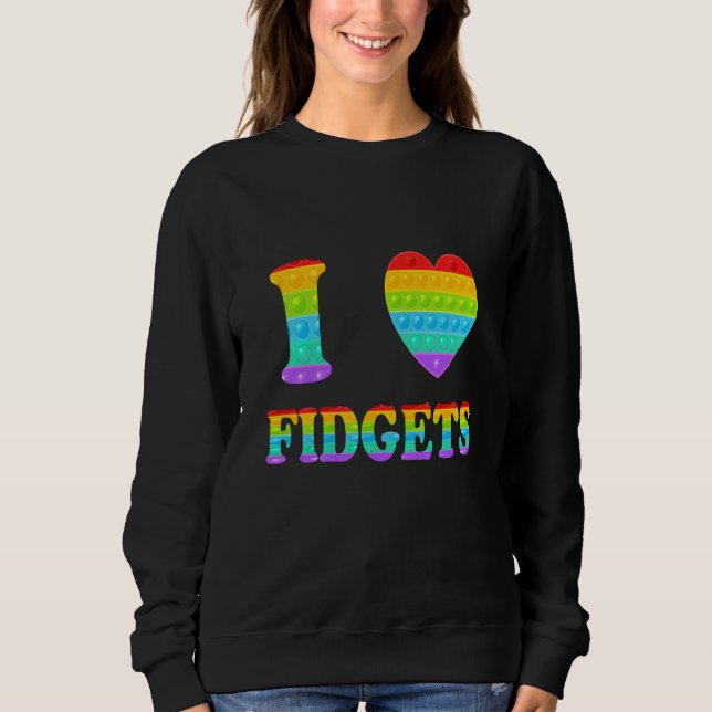 Sudadera I Heart Fidget I Love Fidgets Pop It Heart (Anverso)