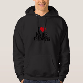 Sudadera I Heart Knife throwing with Red heart I love Knife