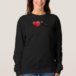Sudadera I Heart Love Dick Eggplant Raglan
