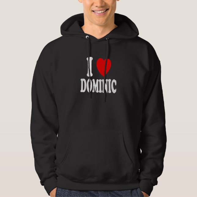 Sudadera I Heart Love Dominic Cute Matching Couple Spouse (Anverso)