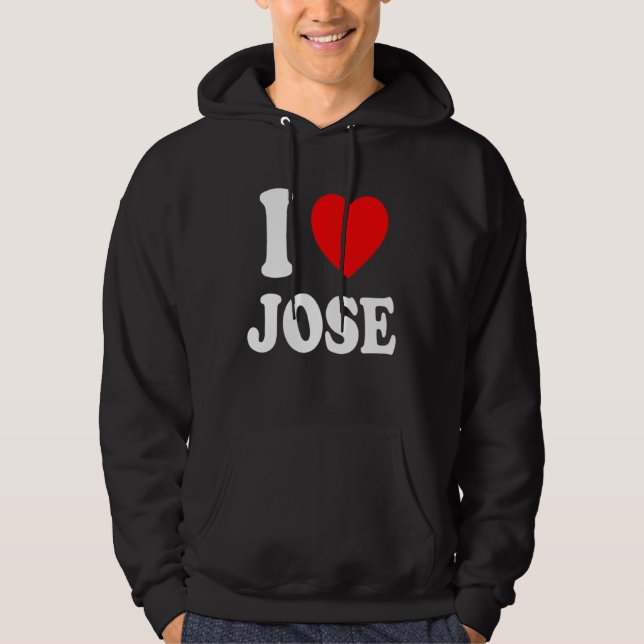 Sudadera I Heart Love Jose Cute Matching Couple Spouse (Anverso)