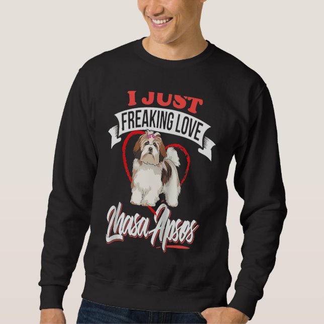 Sudadera I Just Freaking Love Lhasa Apsos Dog Raglan Baseba (Anverso)