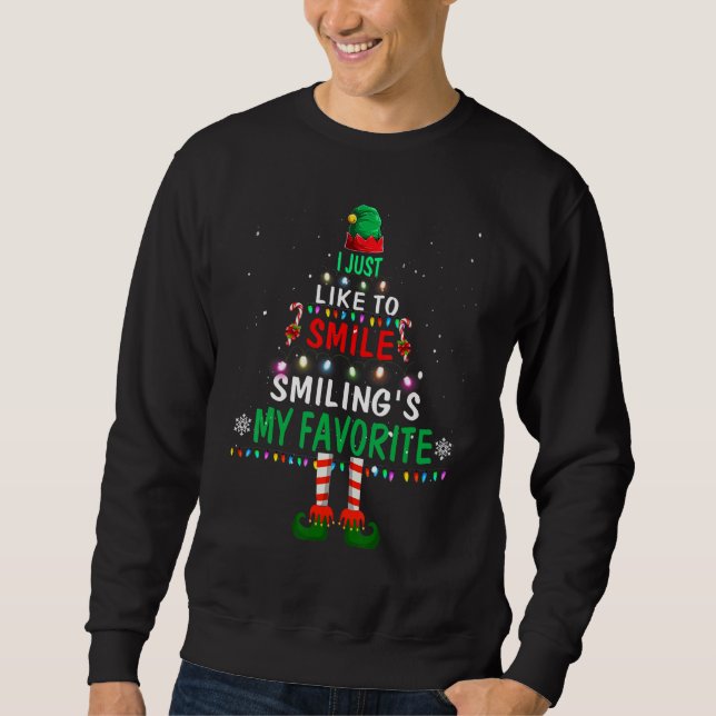 Sudadera I Just Like To Smile Smiling's My Favorite Christm (Anverso)