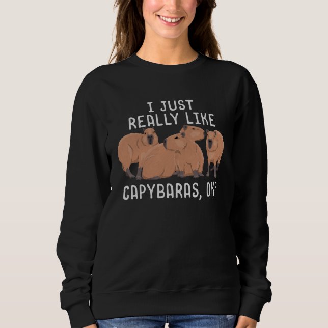Sudadera I just really like Capybara  Kids Women Cute Capyb (Anverso)