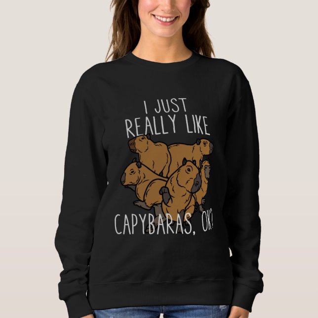 Sudadera I Just Really Like Capybaras Ok  Capibara Rodent H (Anverso)