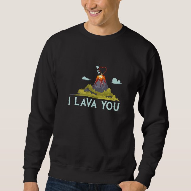 Sudadera I lava you geologist rock  and rock hunter  2 (Anverso)