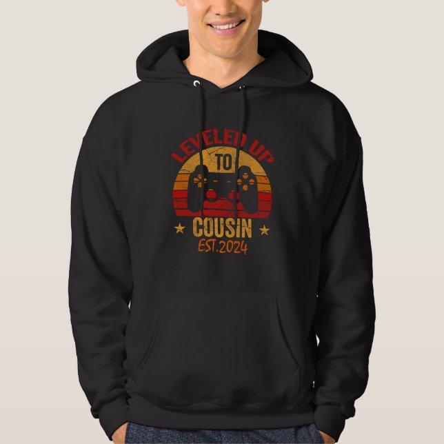 Sudadera I Leveled Up To Cousin 2024  Video Gamer Cousin To (Anverso)
